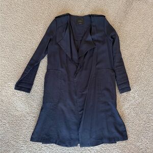 Elodie Midnight Blue Buttoned Coat X-small
